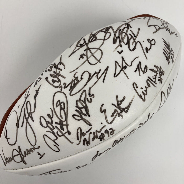 1999 Kansas City Chiefs Team Signed Football Warren Moon & Tony Gonzalez JSA COA