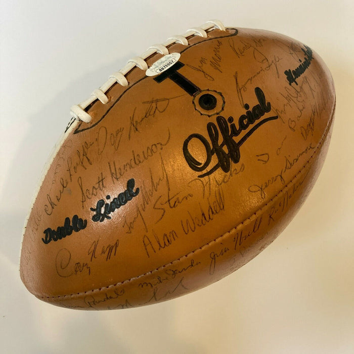 1969 Texas Longhorns National Champions Team Signed Football 50+ Sigs JSA COA