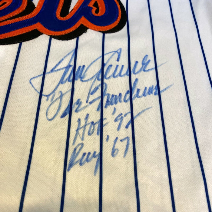Tom Seaver "The Franchise, HOF 1992, ROY 1967" Signed Mets Jersey Beckett COA