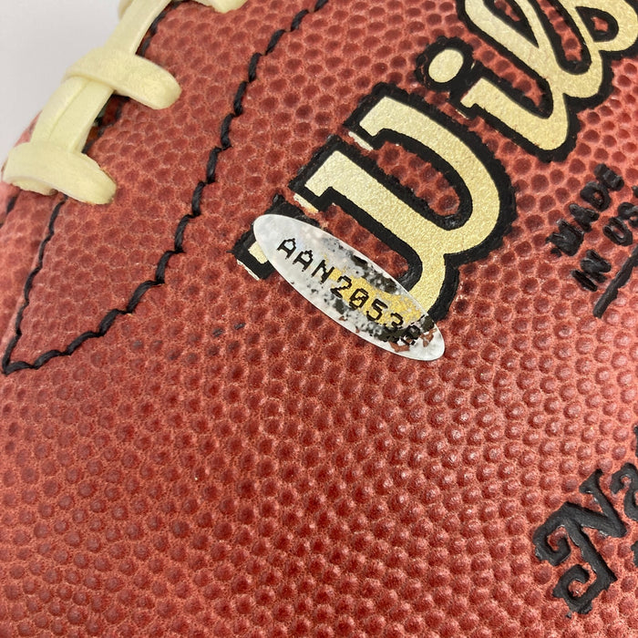 Joe Montana Signed NFL Wilson Game Football UDA Upper Deck Hologram & Bag