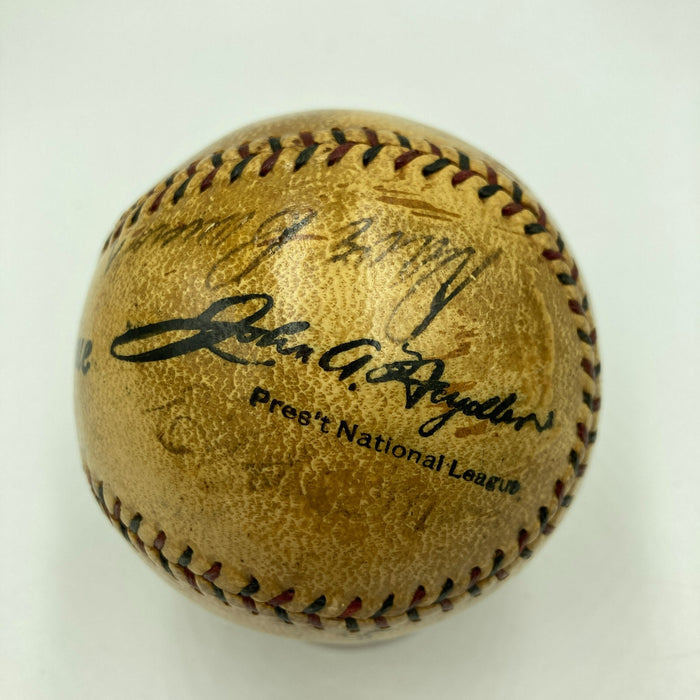 Dazzy Vance Max Carey Dave Bancroft Sam Rice Goose Goslin Signed Baseball JSA