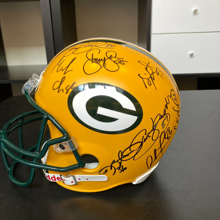 1996 Green Bay Packers Super Bowl Champs Team Signed Full Size Helmet JSA COA