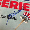 Eddie Mathews Signed 1958 World Series Original Program Yankees Braves JSA COA