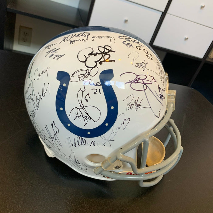 2009 Indianapolis Colts AFC Champs Team Signed Helmet Peyton Manning JSA COA
