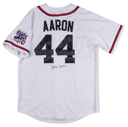 Hank Aaron Signed Authentic 715th Home Run Atlanta Braves Jersey JSA COA
