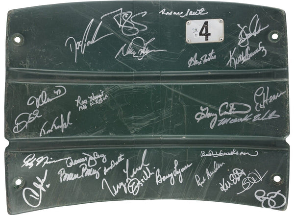 1986 New York Mets World Series Champs Team Signed Game Used Seatback JSA COA