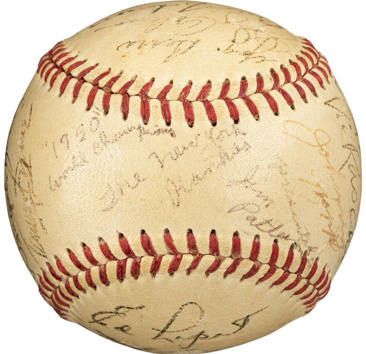 1950 New York Yankees World Series Champs Team Signed AL Baseball Beckett COA