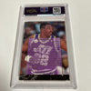 1993-94 Fleer Karl Malone Signed Promo Card With Fleer Stamp PSA DNA RARE