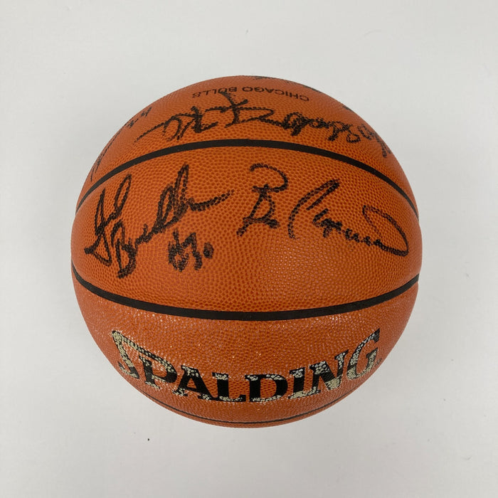 1997-98 Chicago Bulls NBA Champs Team Signed Game Basketball The Last Dance JSA