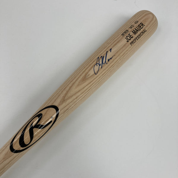 Joe Mauer Signed Rawlings Game Issued Baseball Bat Beckett Certified