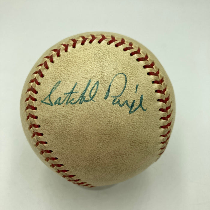Beautiful Satchel Paige & Warren Giles Signed Baseball JSA Displays As Single