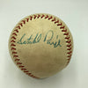 Beautiful Satchel Paige & Warren Giles Signed Baseball JSA Displays As Single