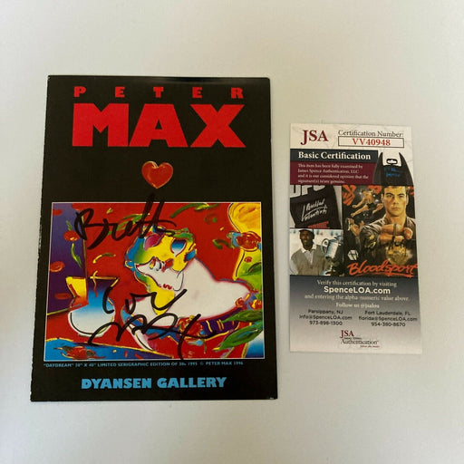 Peter Max Signed Autographed Gallery Photo With JSA COA