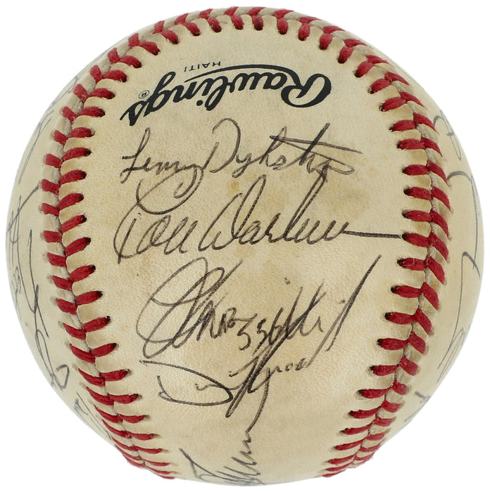 1986 New York Mets World Series Champs Team Signed Vintage NL Baseball Beckett