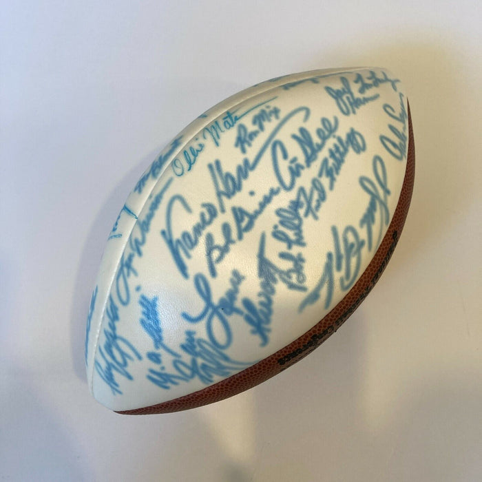 Johnny Unitas Walter Payton Bart Starr HOF Legends Signed Football 45 Sigs JSA