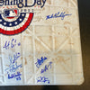 2011 Minnesota Twins Team Signed Opening Day Game Used Base MLB Authentic Holo