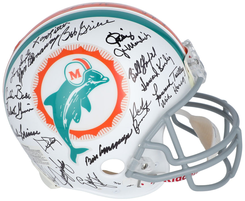 1972 Miami Dolphins Super Bowl Champs Team Signed Authentic Helmet Beckett COA