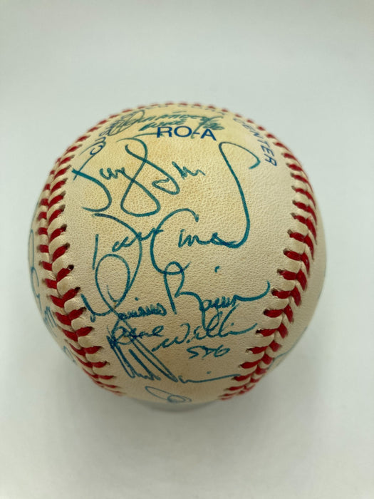 1999 NY Yankees World Series Champs Team Signed Baseball Derek Jeter JSA COA