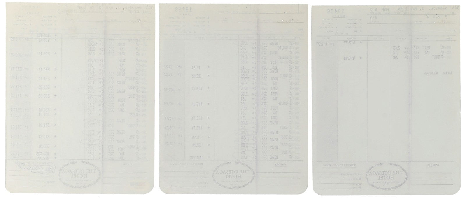 Joe Medwick Signed The Otesaga Hotel Cooperstown Receipt PSA DNA 10 Gem Mint