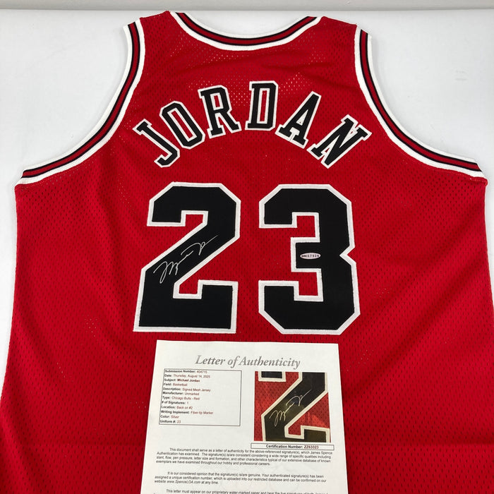Michael Jordan Signed 1996-97 Pro Cut Chicago Bulls Jersey UDA Upper Deck & JSA