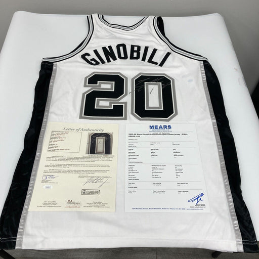Manu Ginobili Signed Game Used 2005-06 San Antonio Spurs Jersey MEARS A10 JSA