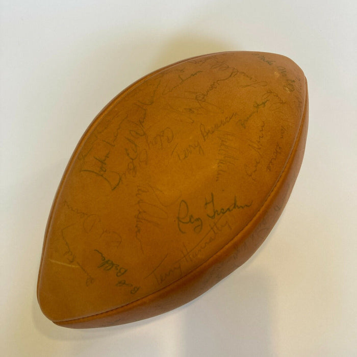 1968 Notre Dame Fighting Iris Team Signed Football With Joe Theismann