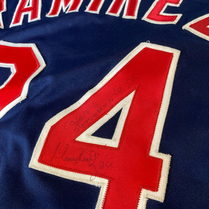 Manny Ramirez Signed Game Model 1990's Cleveland Indians Jersey JSA COA