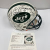 1969 New York Jets Super Bowl Champs Team Signed Authentic Game Helmet JSA COA