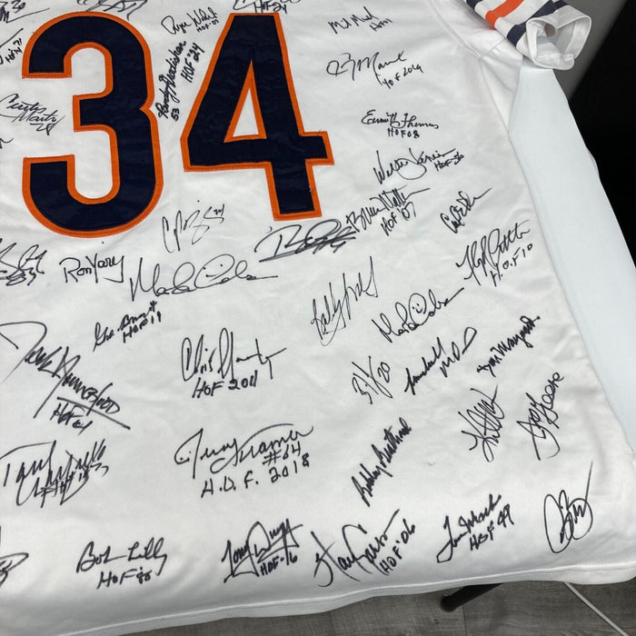 NFL Hall Of Fame Multi Signed Walter Payton Jersey With 40+ Signatures JSA COA