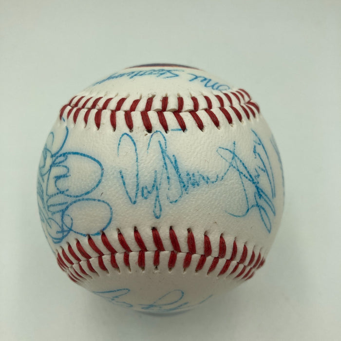 Vintage 1986 New York Mets World Series Champs Team Signed Baseball JSA COA