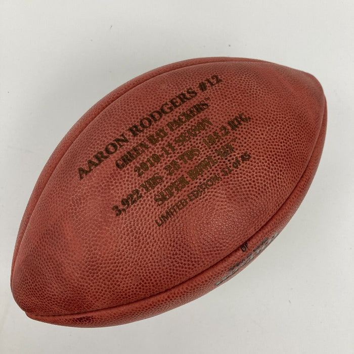 Aaron Rodgers Signed NFL Wilson Game Football UDA Upper Deck Authenticated