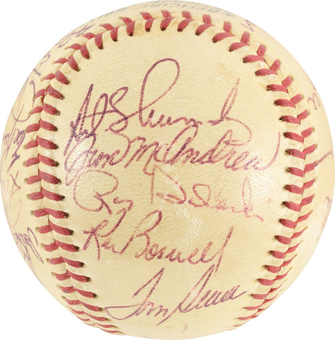 1970 New York Mets Team Signed Baseball Gil Hodges & Tom Seaver JSA COA