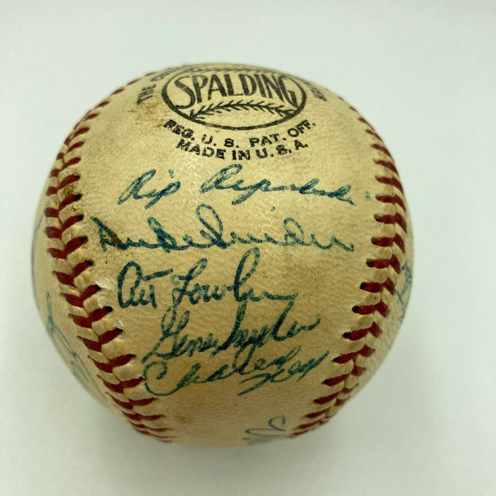 1959 Los Angeles Dodgers World Series Champs Team Signed Baseball Koufax JSA COA