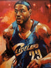 LeBron James Signed Large Malcolm Farley Painting Art UDA Upper Deck Certified