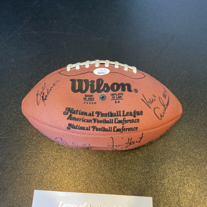 Johnny Unitas Sonny Jurgensen Quarterback Legends Signed Football JSA COA