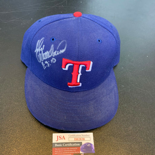 John Wetteland Signed Game Model Texas Rangers Baseball Hat Cap With JSA COA