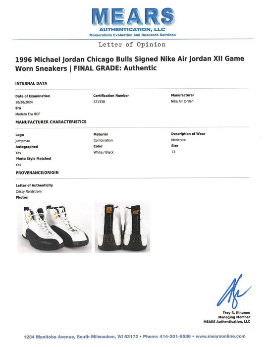 Michael Jordan Game Used Twice Signed 1997 Air Jordan Sneakers PSA DNA & MEARS