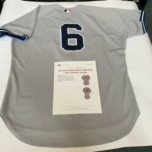 Joe Torre 2000 New York Yankees World Series Champs Game Used Jersey With COA