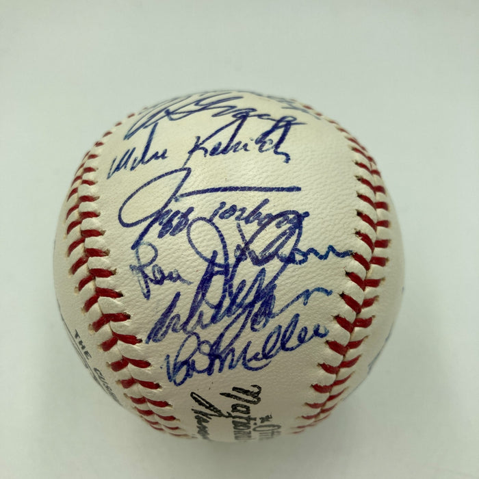 Beautiful 1965 Los Angeles Dodgers World Series Champs Team Signed Baseball PSA