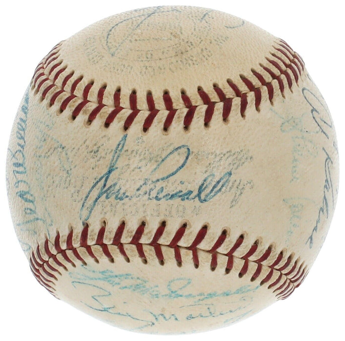 1956 All Star Game Team Signed Baseball Mickey Mantle Beckett COA