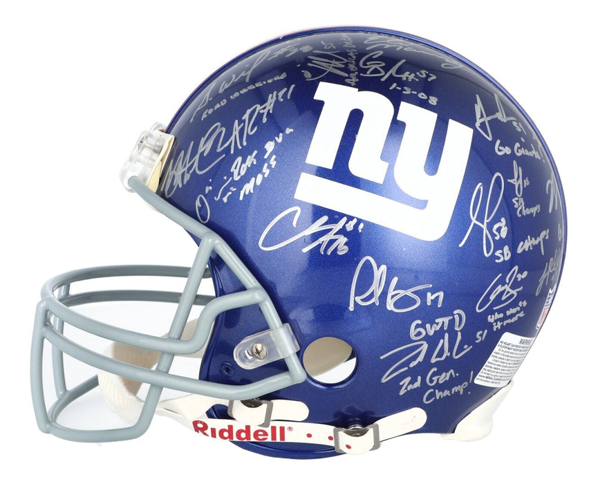 2007 New York Giants Super Bowl Champs Team Signed Full Size Helmet Steiner COA