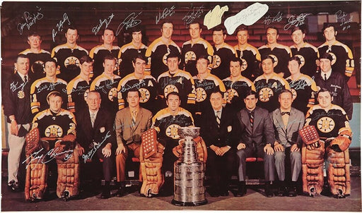 1969-70 Stanley Cup Champion Boston Bruins Team Signed Large 21x36 Photo JSA COA