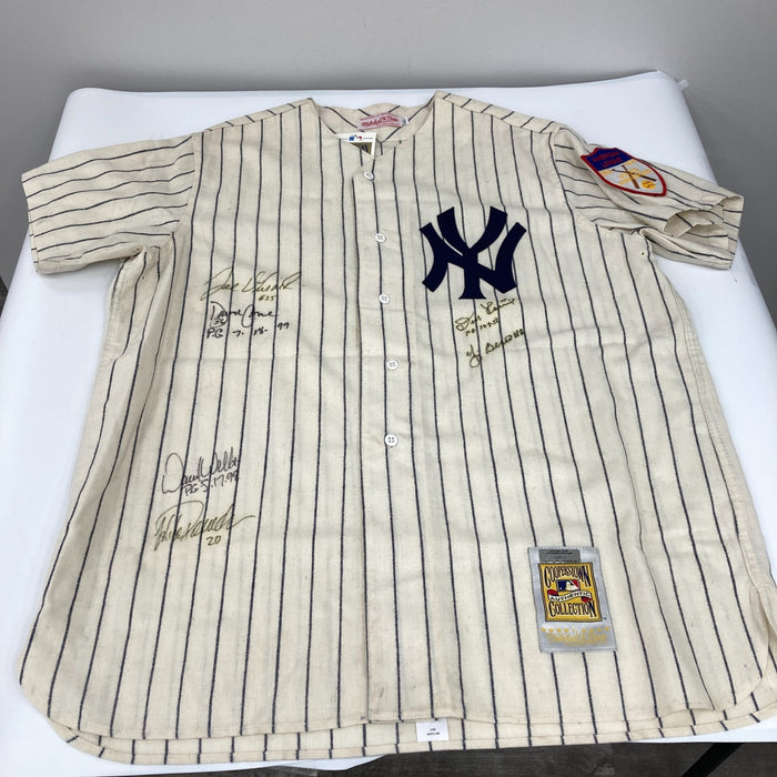 New York Yankees Perfect Game Signed Jersey Larsen Wells Cone Yogi Berra Beckett
