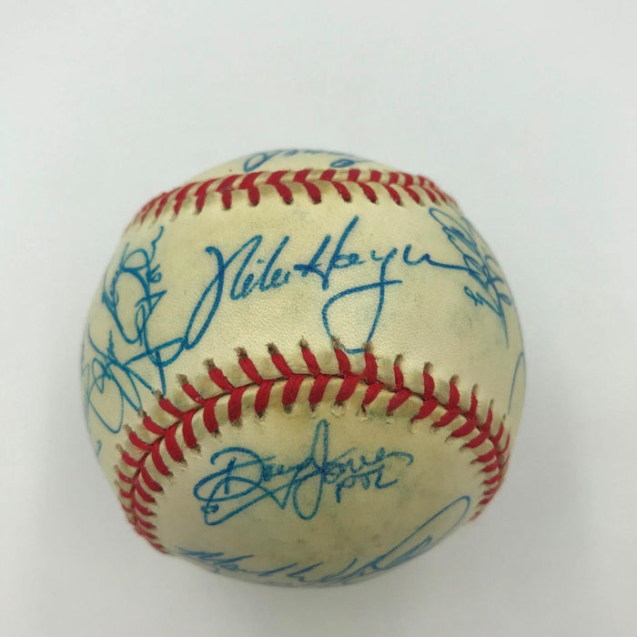 1998 Cleveland Indians Team Signed ALCS Baseball Jim Thome 25 Sigs PSA DNA COA