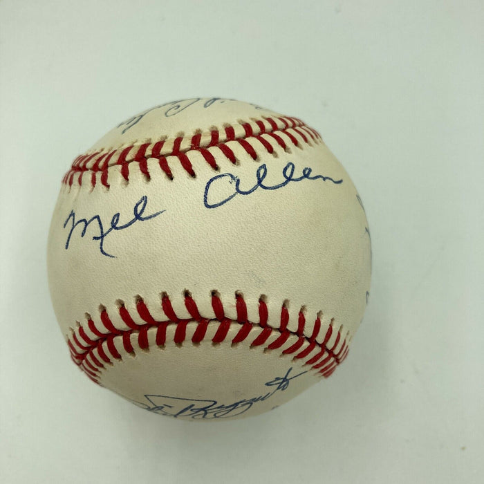 NY Yankees Legendary Announcers Signed Baseball Mel Allen John Sterling JSA COA