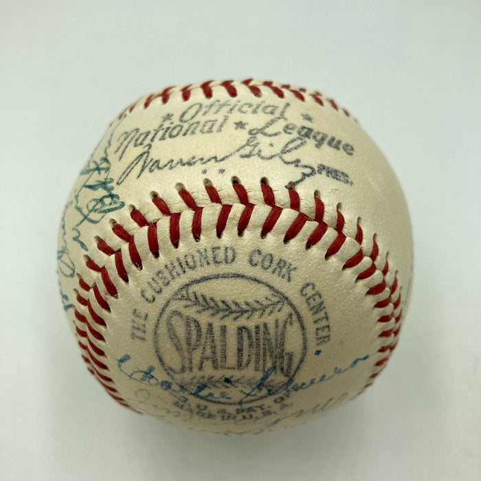 1952 All Star Game Team Signed Baseball Satchel Paige Mickey Mantle JSA COA