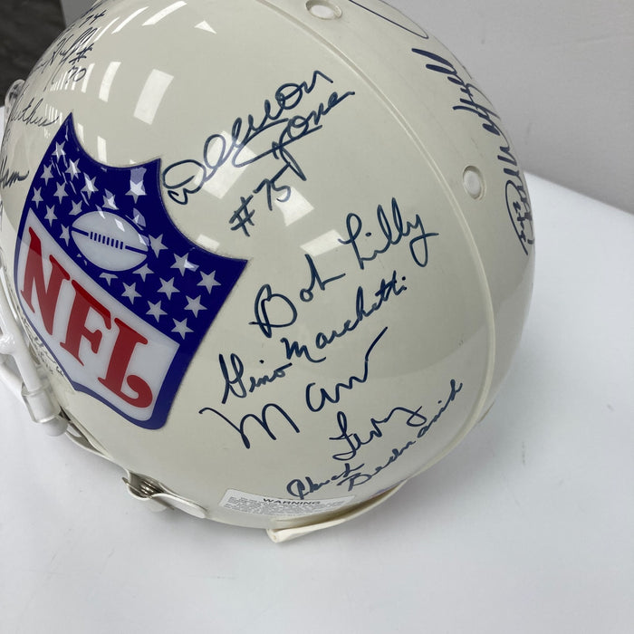 Johnny Unitas Joe Namath Len Dawson Hall Of Fame Multi Signed NFL Helmet JSA COA