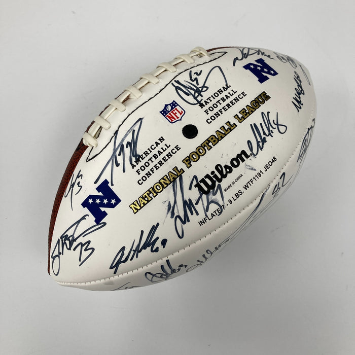 2013 Pro Bowl Team Signed Football Drew Brees Eli Manning JSA COA