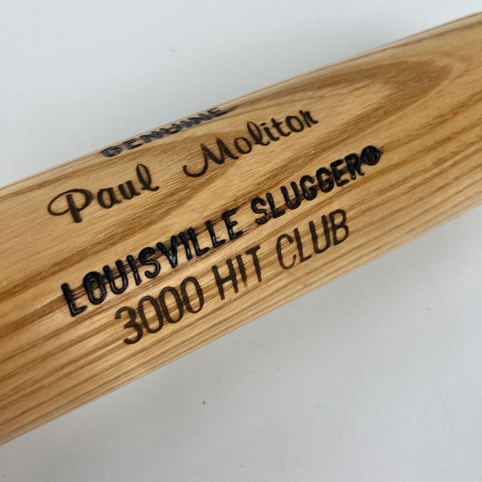 Paul Molitor Signed Louisville Slugger 3,000 Hit Club Baseball Bat JSA COA