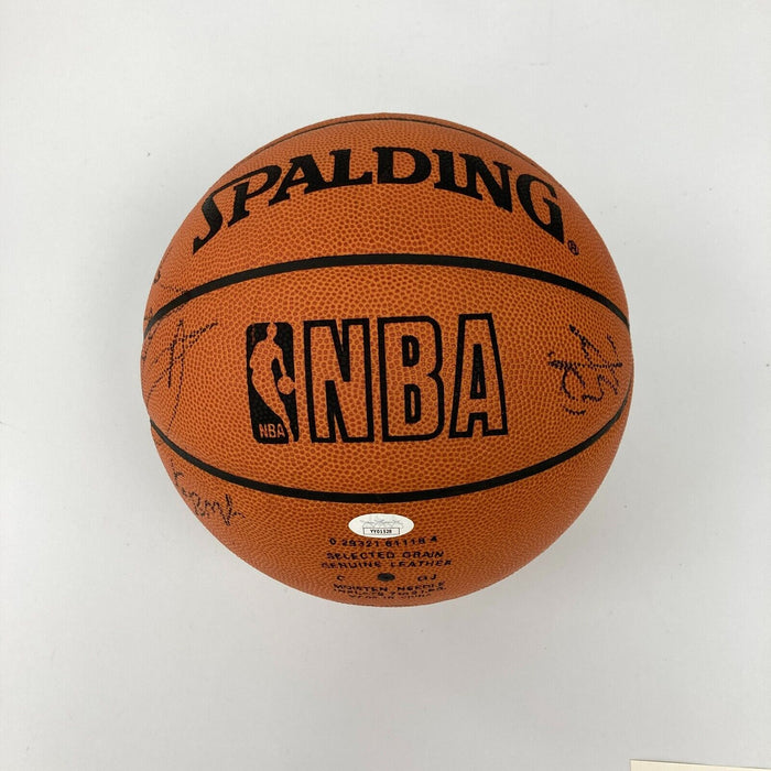 2006-07 San Antonio Spurs Champions Team Signed Basketball Tim Duncan JSA COA